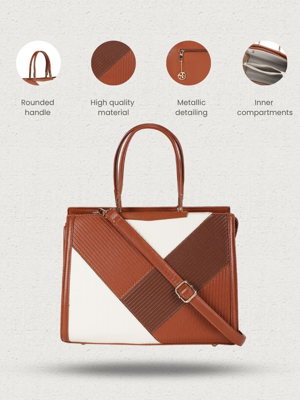 Tria Brown Satchel Bag