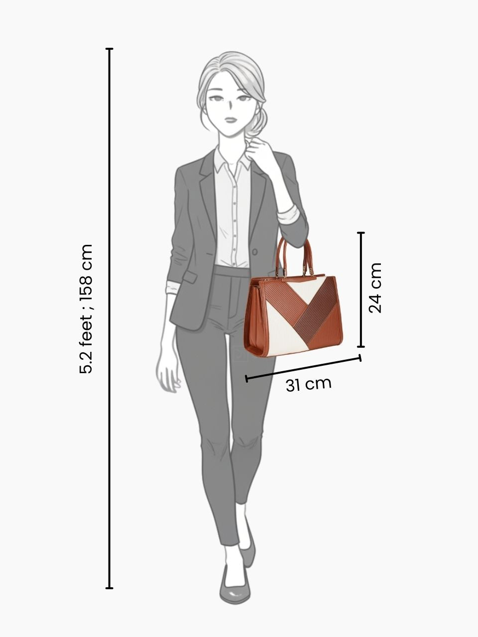 Tria Brown Satchel Bag