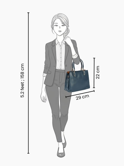 Rosy Blue Satchel Bag