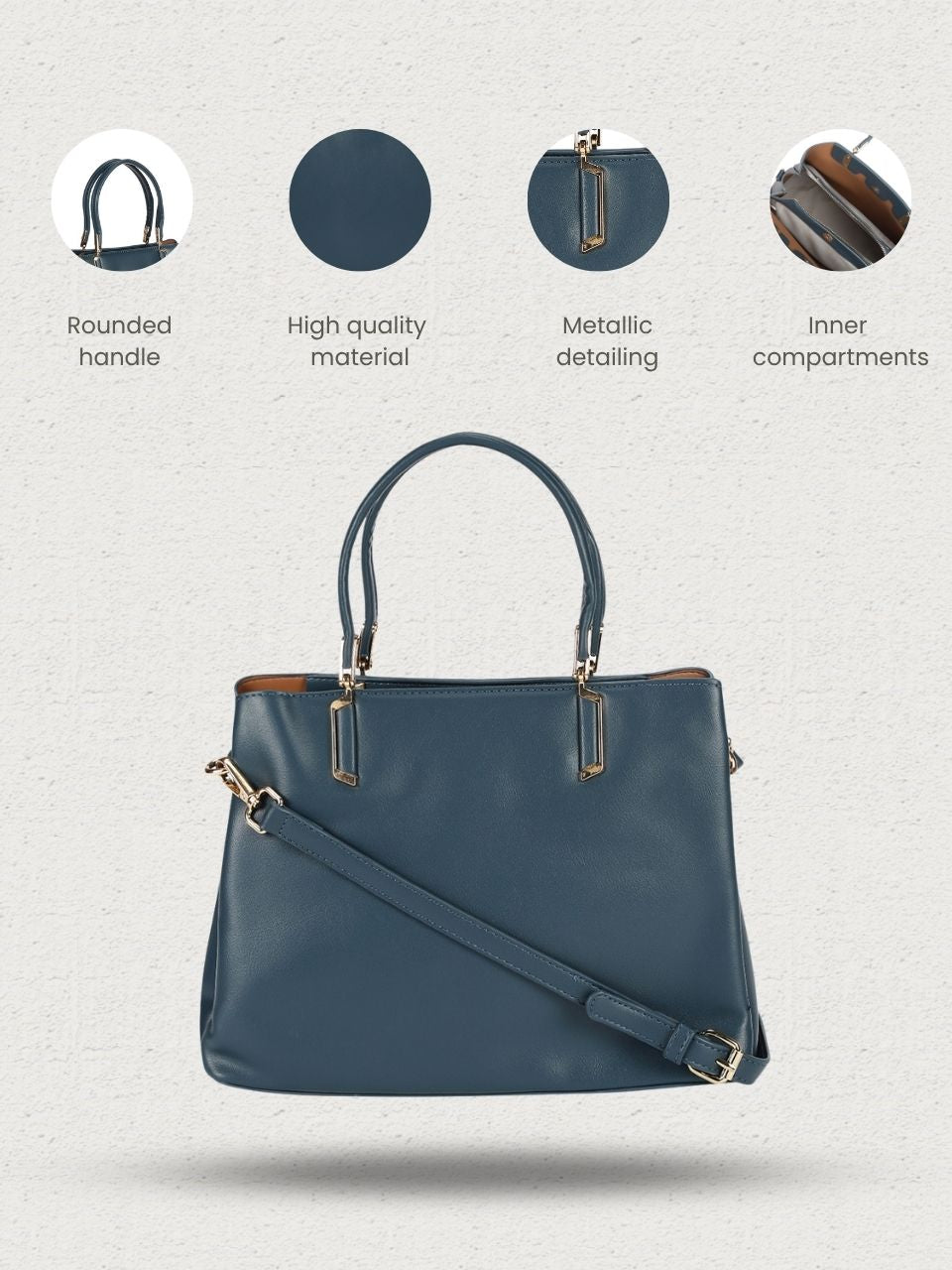 Rosy Blue Satchel Bag