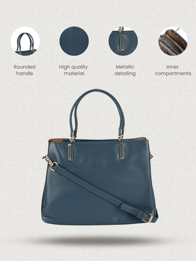 Rosy Blue Satchel Bag