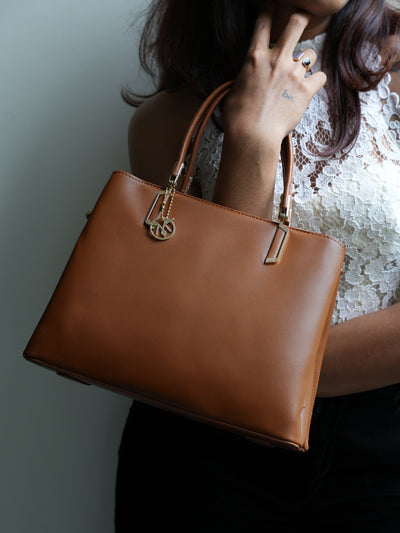 Rosy Tan Satchel Bag