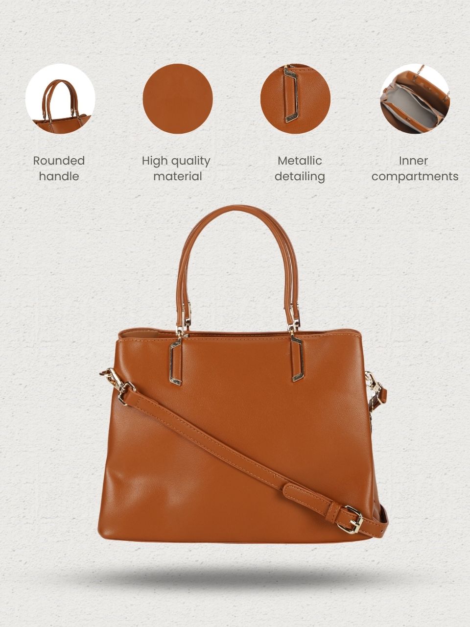 Rosy Tan Satchel Bag