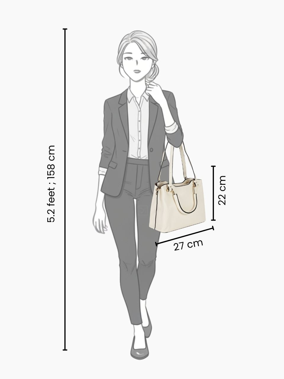 Phoebe Beige Satchel Bag