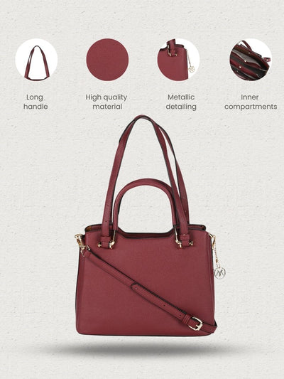 Phoebe Maroon Satchel Bag