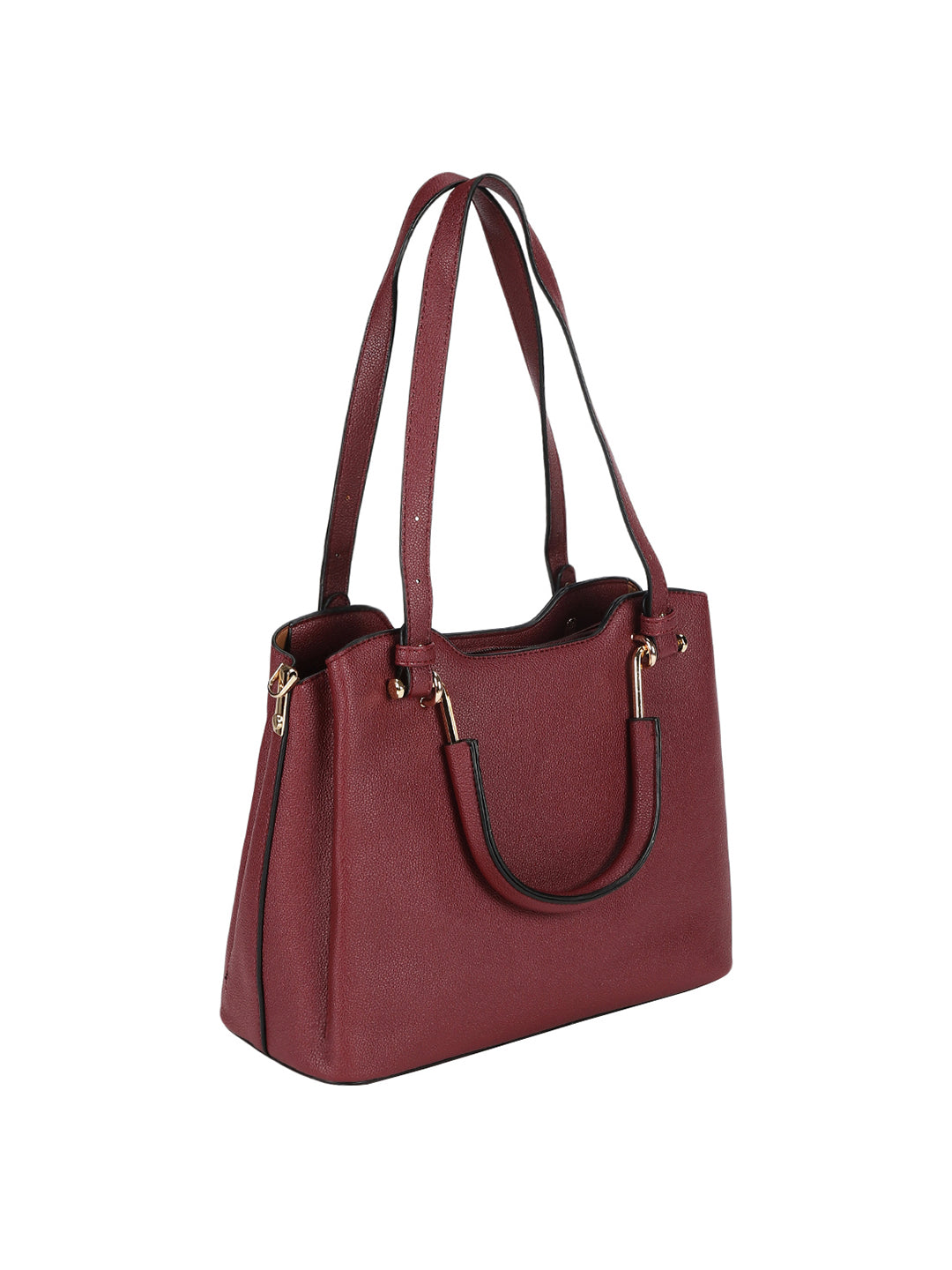 Phoebe Maroon Satchel Bag