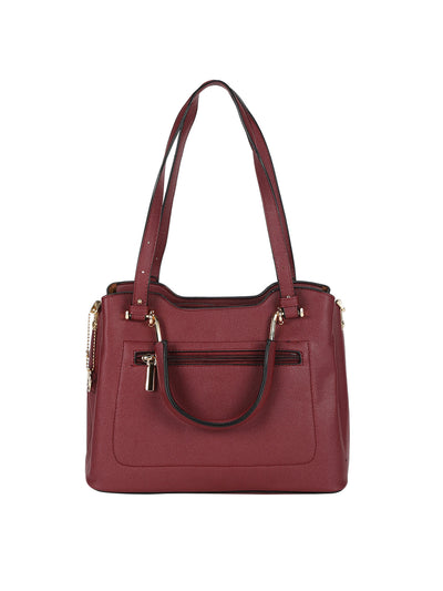 Phoebe Maroon Satchel Bag