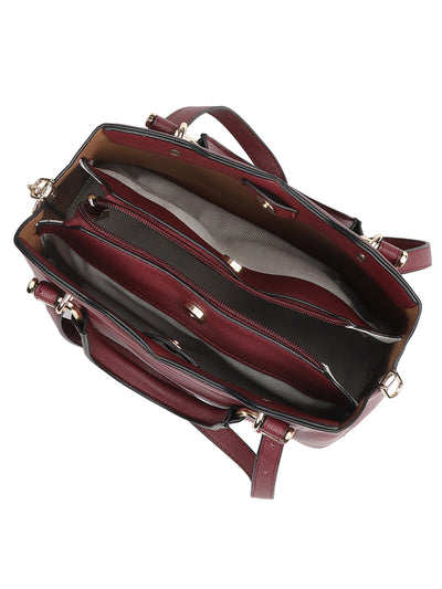 Phoebe Maroon Satchel Bag