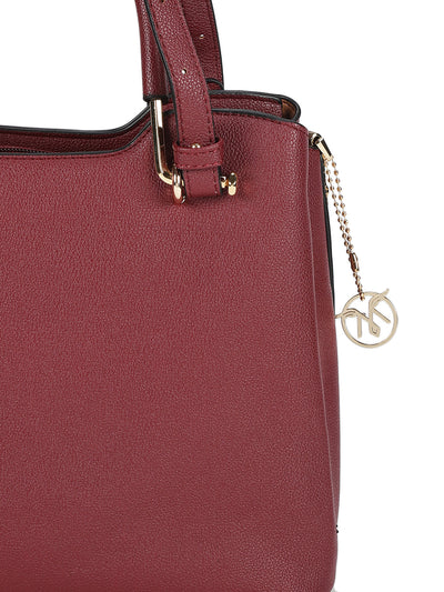 Phoebe Maroon Satchel Bag