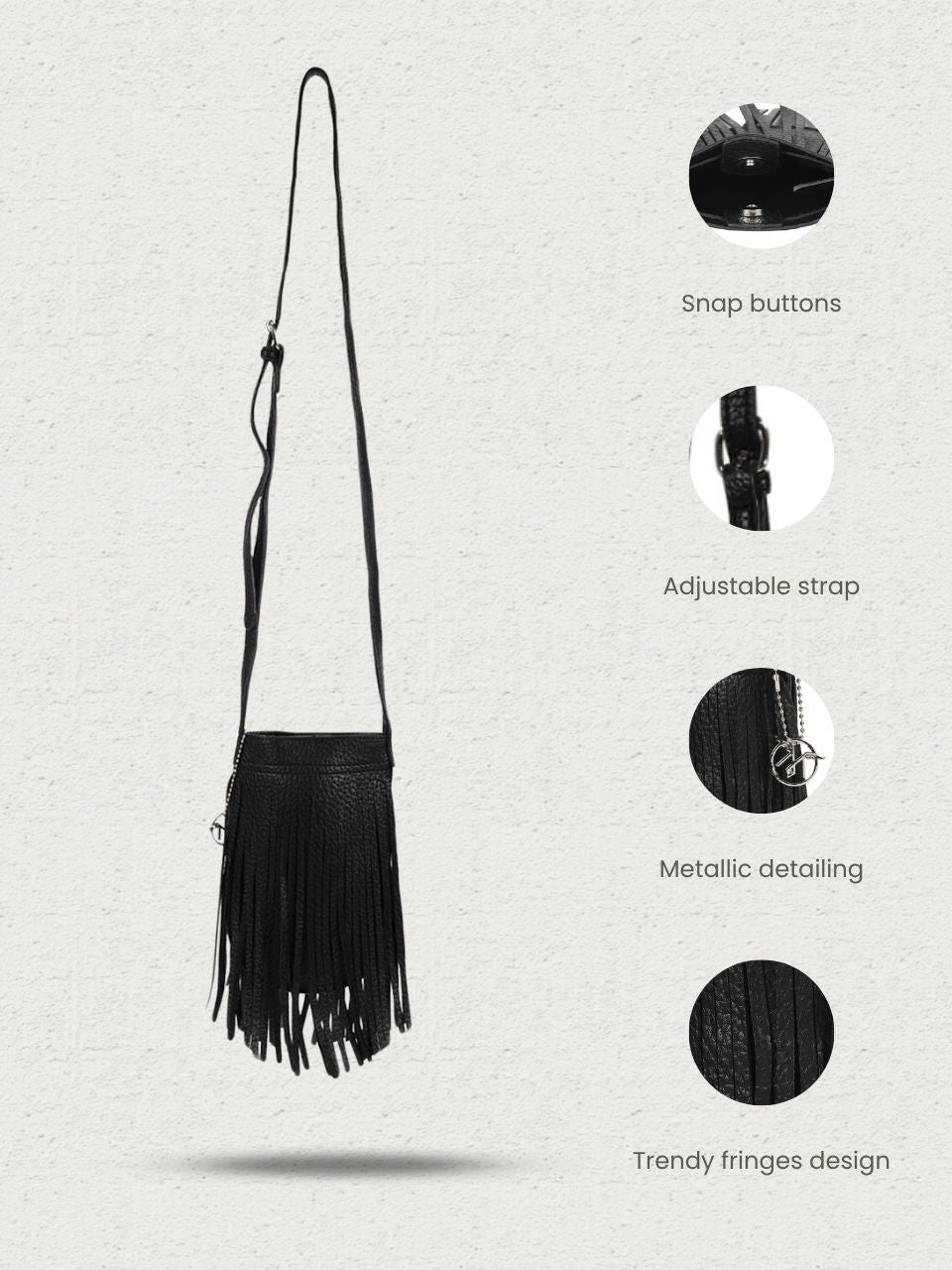 Zorro Black Sling Bag