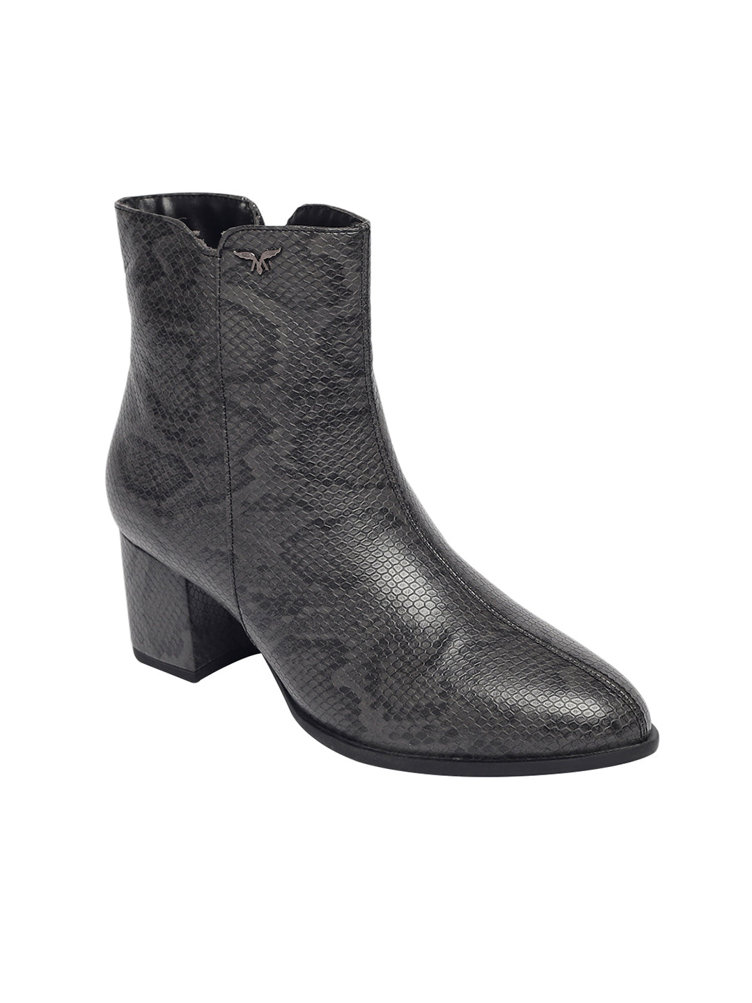 Ariel Black Block Heel Boots