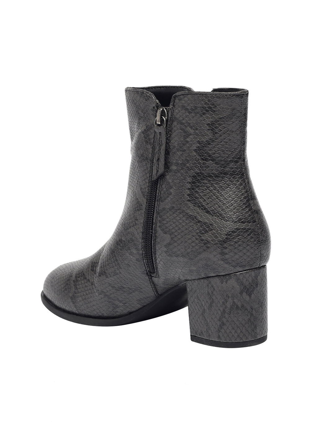 Ariel Black Block Heel Boots