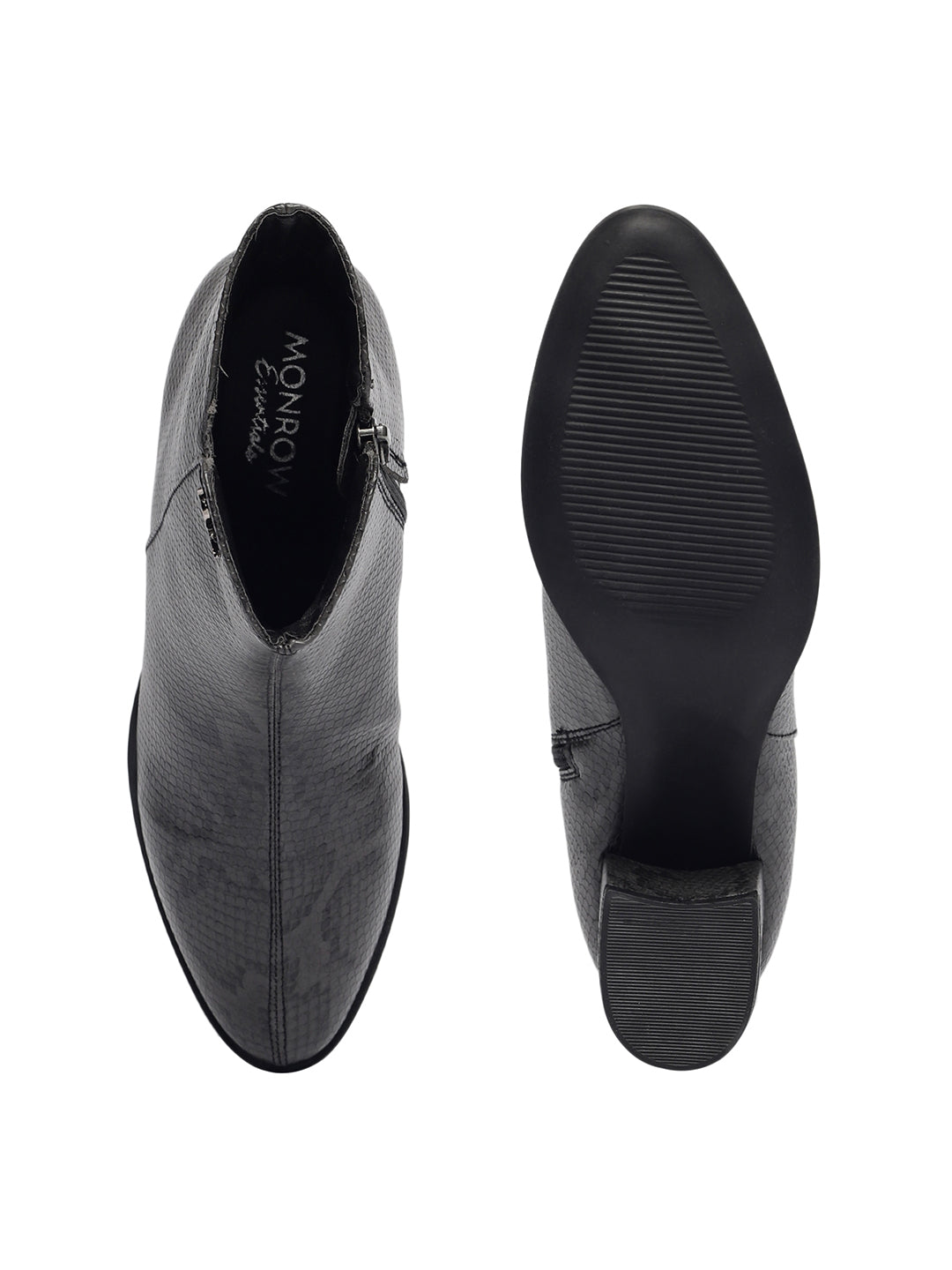 Ariel Black Block Heel Boots