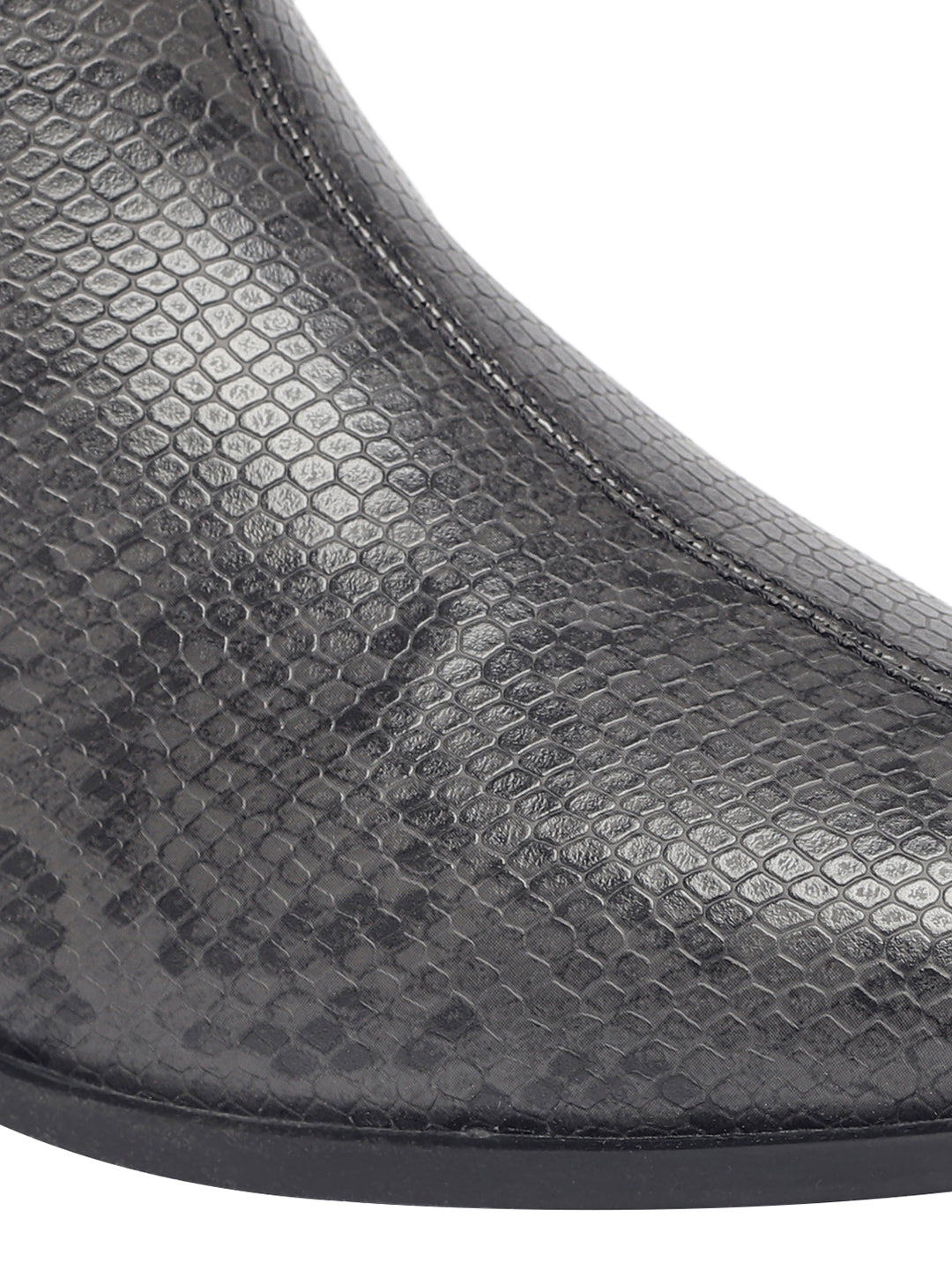 Ariel Black Block Heel Boots