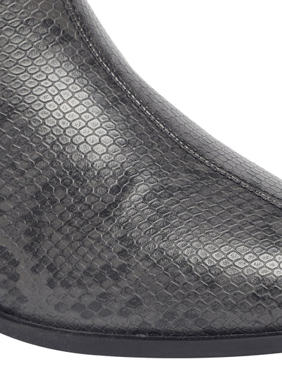 Ariel Black Block Heel Boots