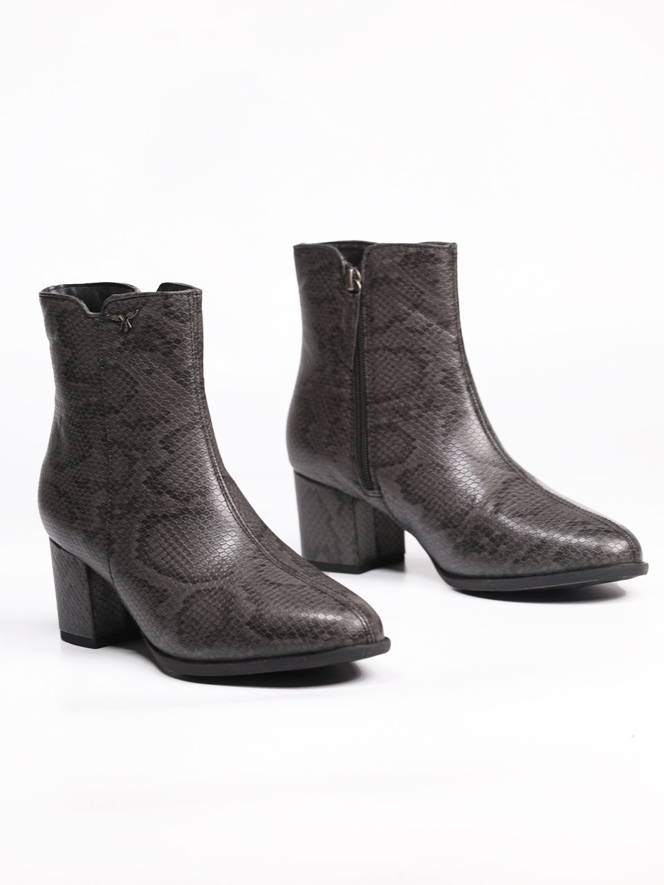Ariel Black Block Heel Boots