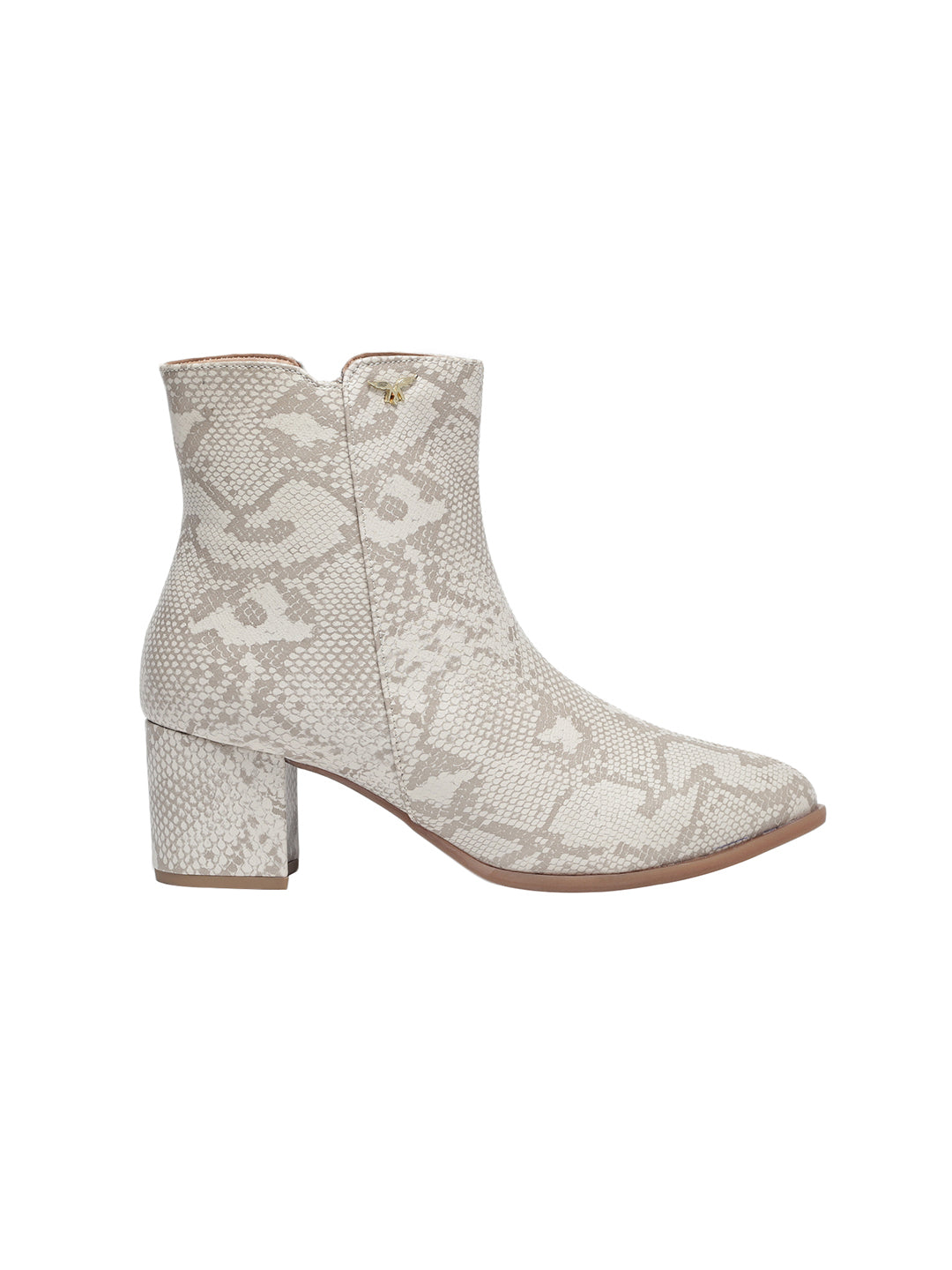 Ariel Cream Block Heel Boots