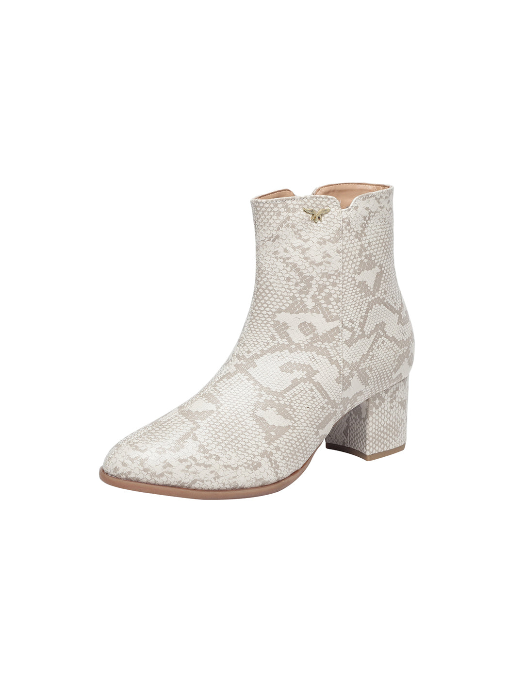 Ariel Cream Block Heel Boots