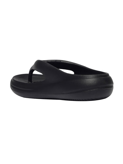 Elara Black Thong Flip-Flops