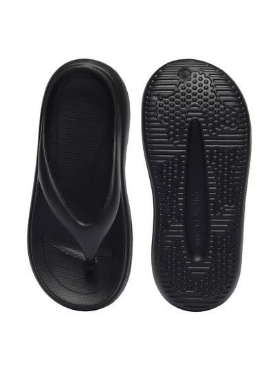 Elara Black Thong Flip-Flops