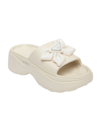 Cleo Beige Slip On Sliders