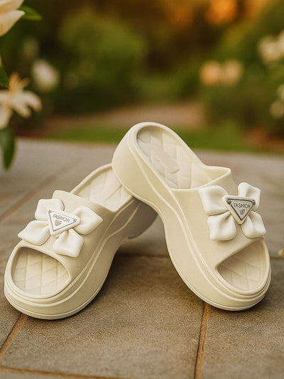 Cleo Beige Slip On Sliders