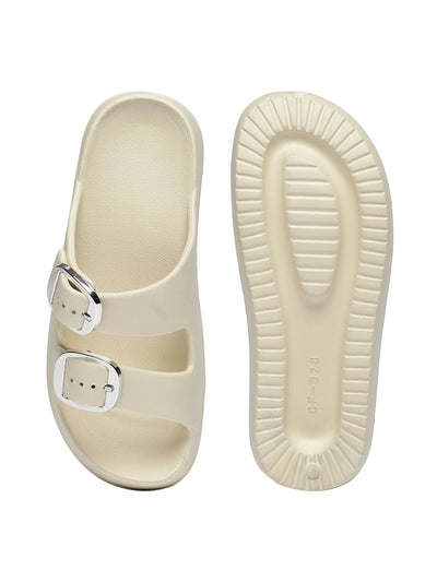 Ember Beige Slip On Sliders