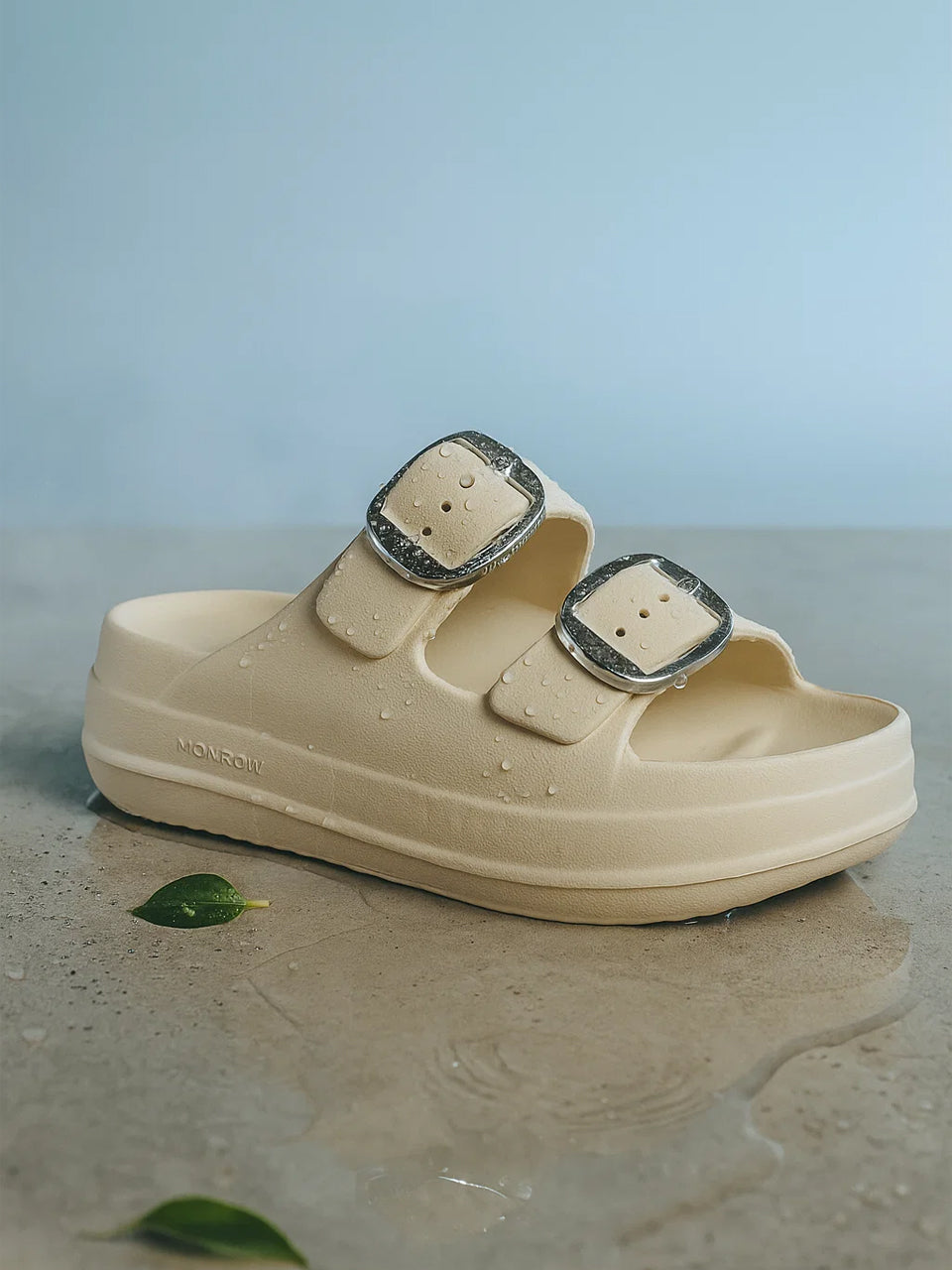 Ember Beige Slip On Sliders
