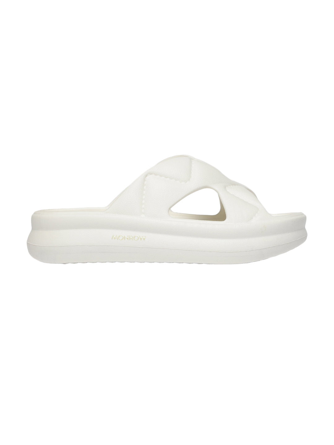 Ruby White Slip-On Sliders