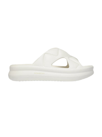 Ruby White Slip-On Sliders