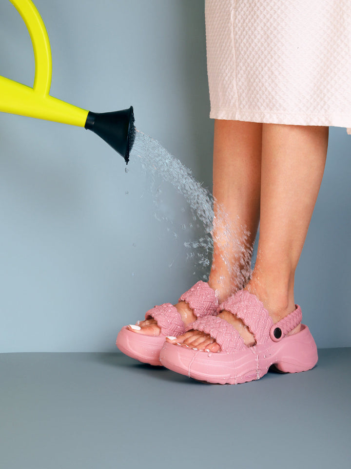 Flora Pink Clogs Sandal – Monrow Shoes