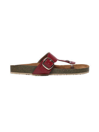 Lysha Maroon Flats