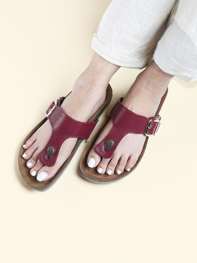 Lysha Maroon Flats
