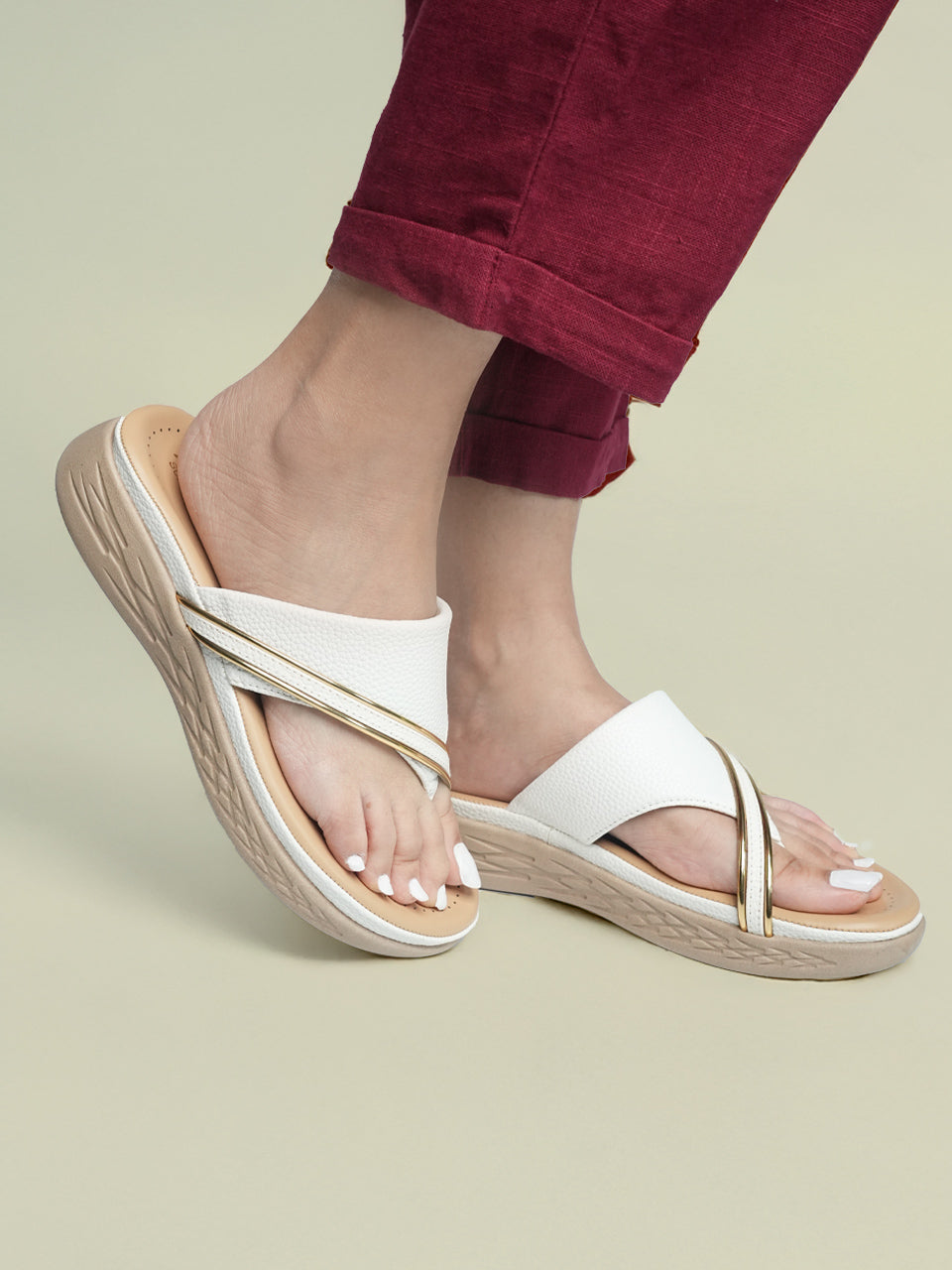 Julia White Flats