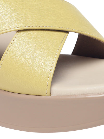 Drew Yellow Platform Heels