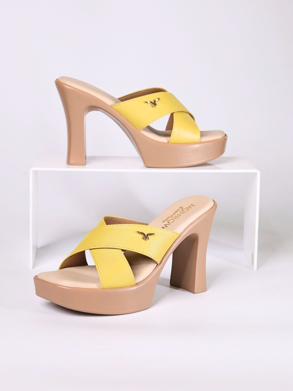 Drew Yellow Platform Heels