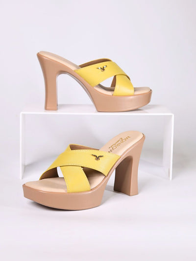 Drew Yellow Platform Heels