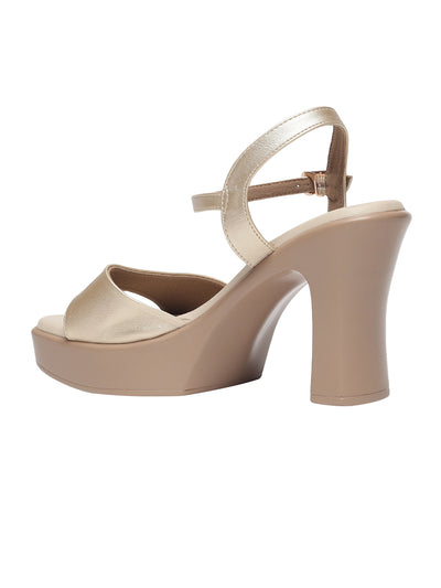 Elora Gold Platform Heels