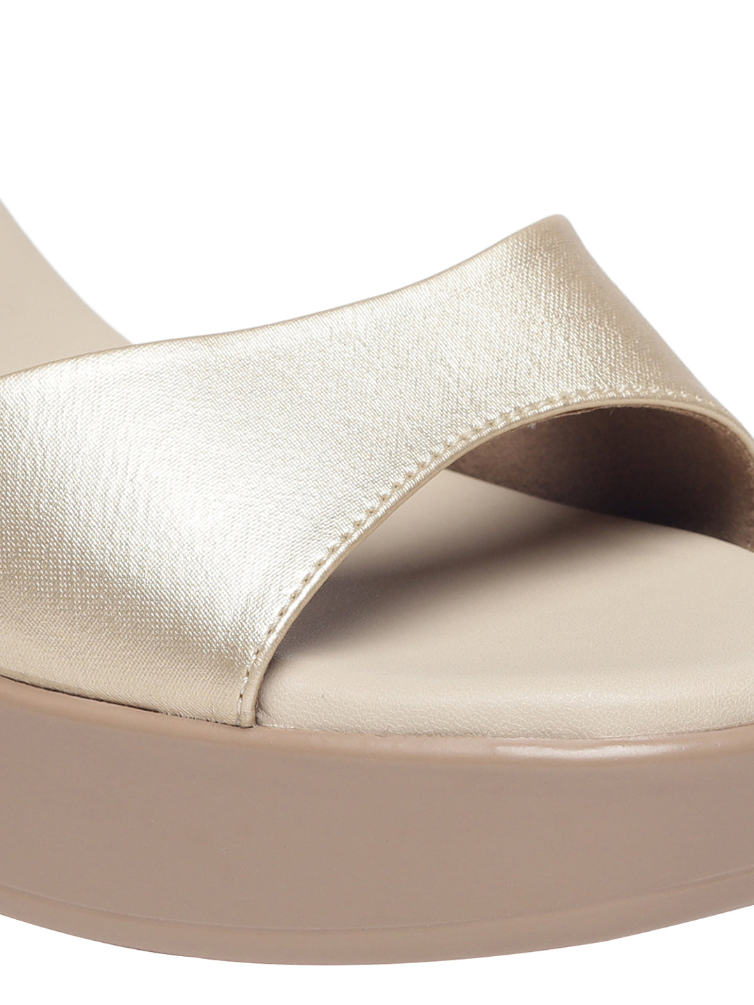 Elora Gold Platform Heels