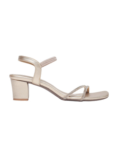 Casey Gold Block Heels
