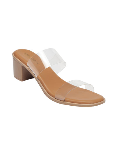 Zyne Beige Block Heels
