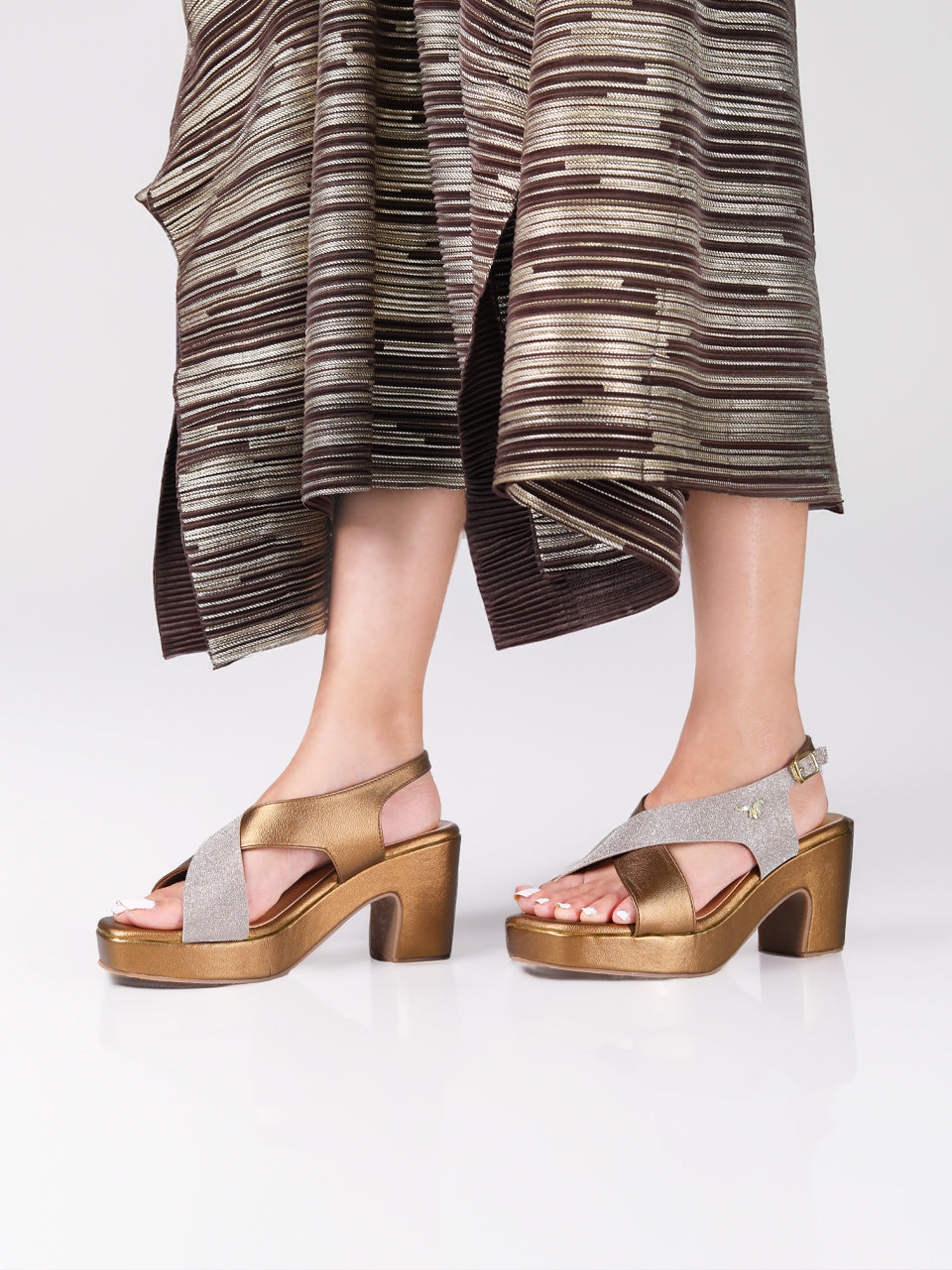 Elani Bronze Platform Heels