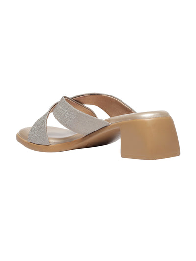 Mabel Gold Block Heels