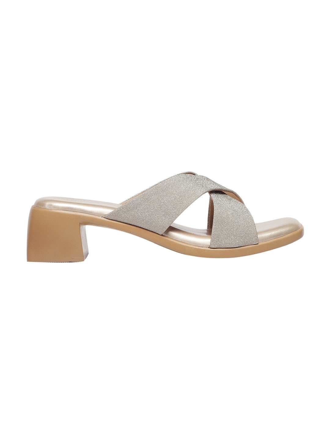 Mabel Gold Block Heels