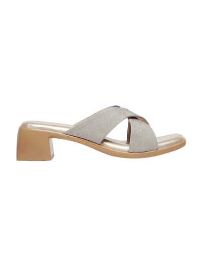 Mabel Gold Block Heels