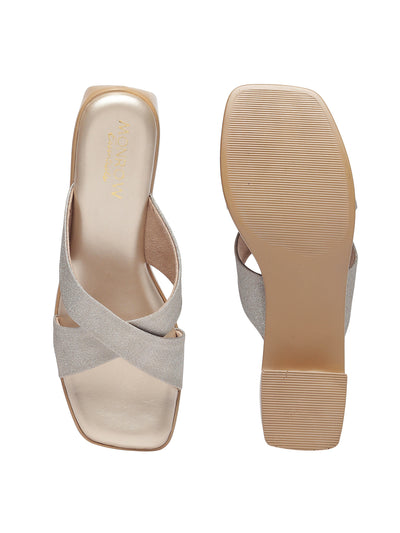 Mabel Gold Block Heels