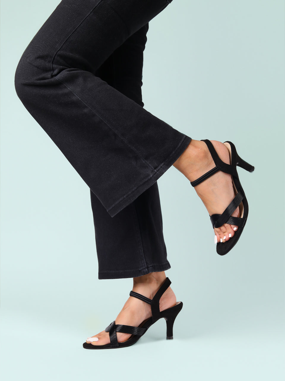 Teyla Black Kitten Heels