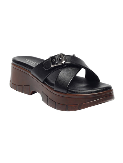 Lila Black Flatform Heels