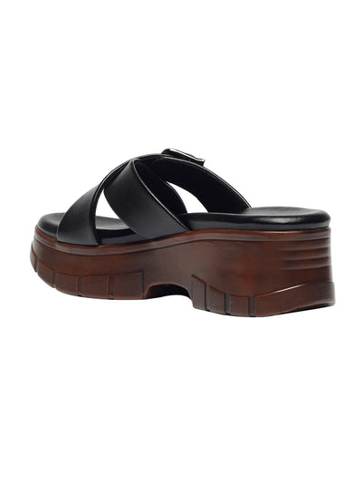 Lila Black Flatform Heels