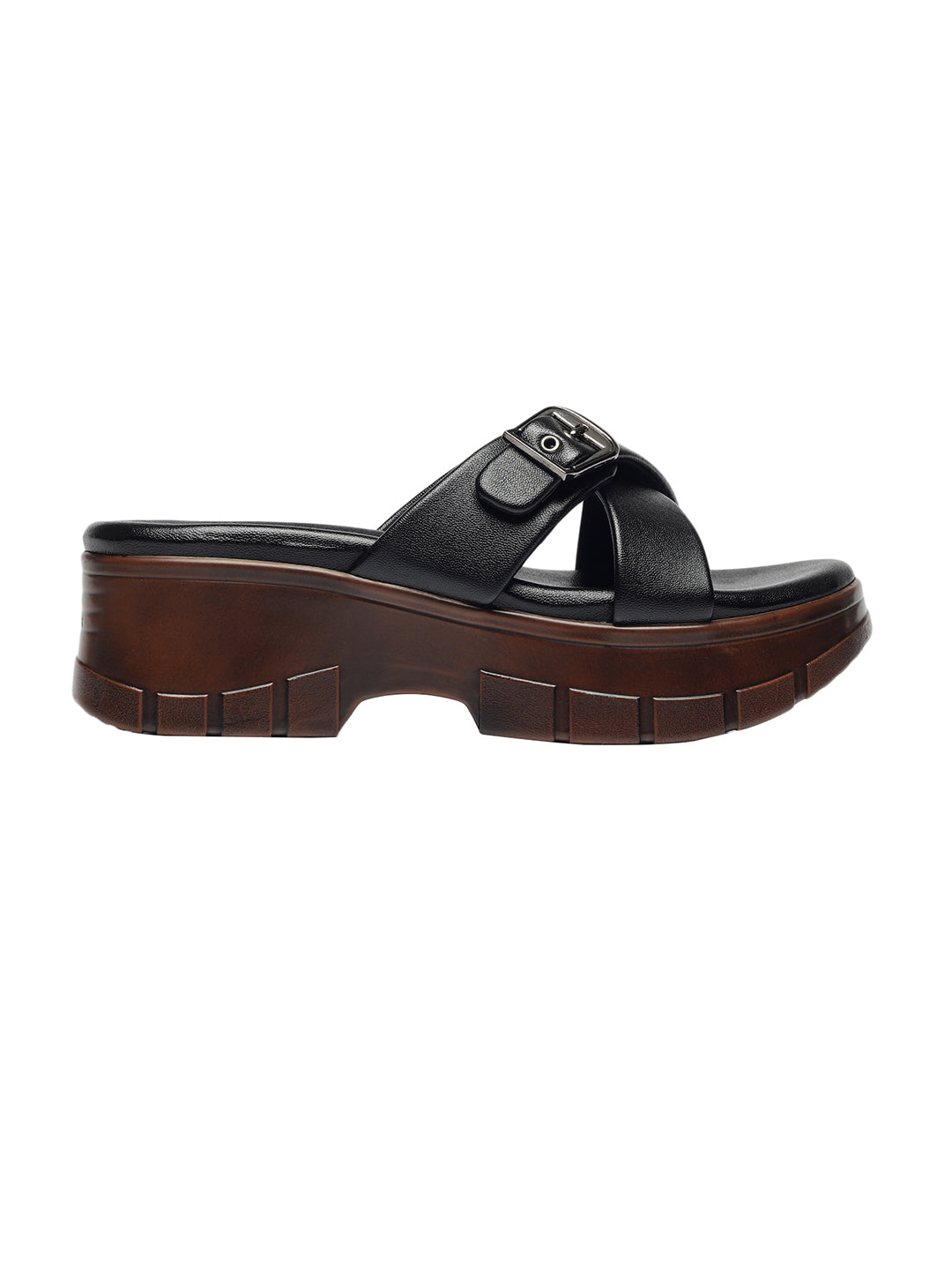 Lila Black Flatform Heels